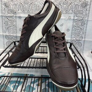 VTG Puma Usan Mens sneaker 182962 10 white/Brown Never Worn Perfect Condition